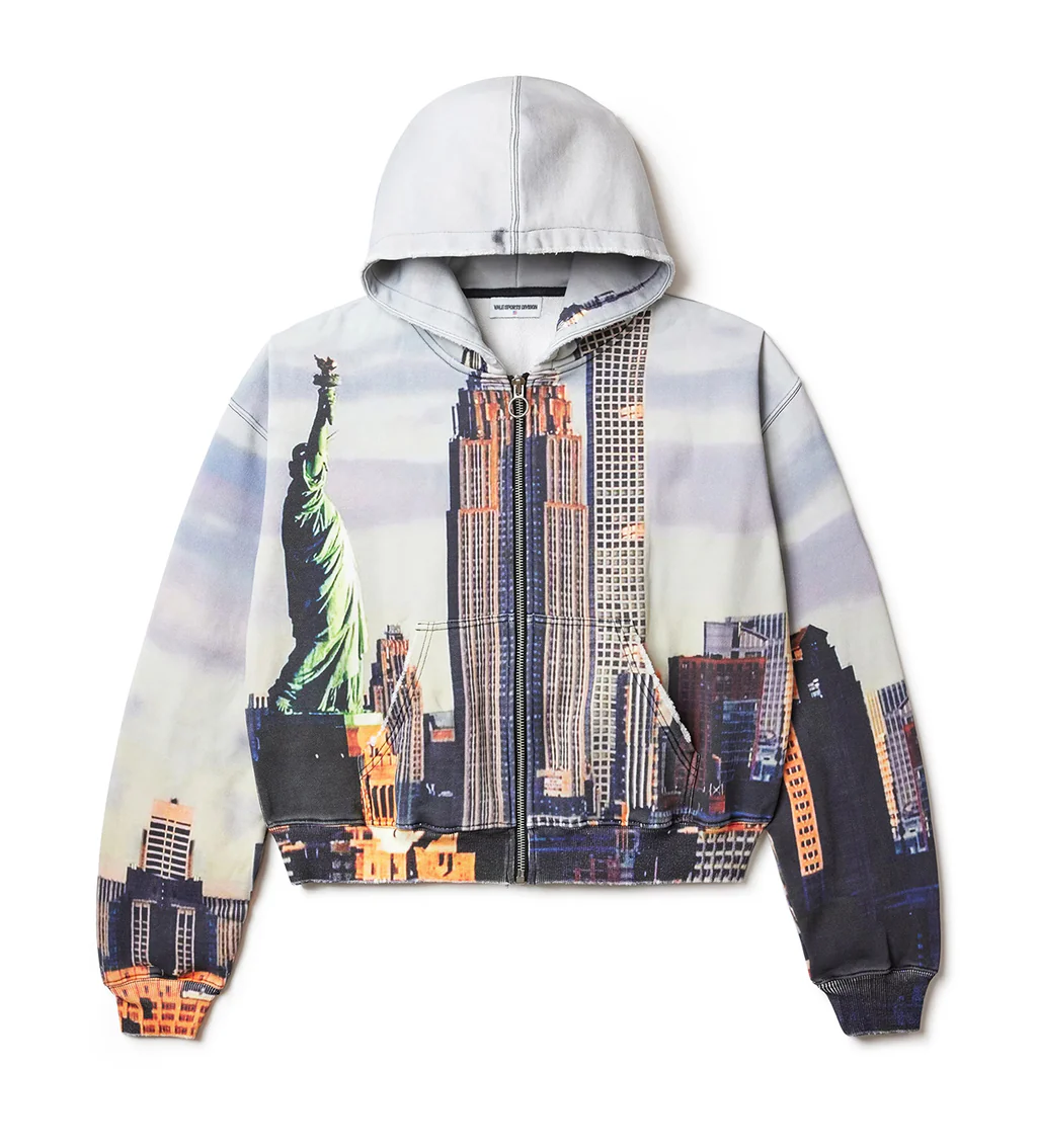 Vale Forever Hoodie White Skyline Zip Up