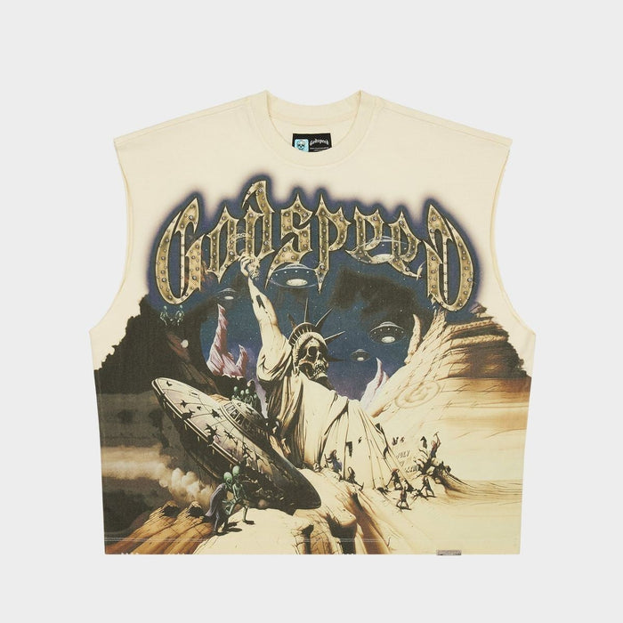 Godspeed Tee The Landing Sleeveless Bone
