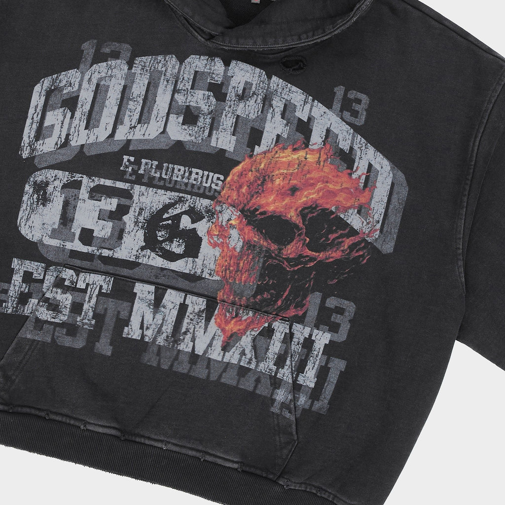 Godspeed Seeing Double Hoodie Black wash