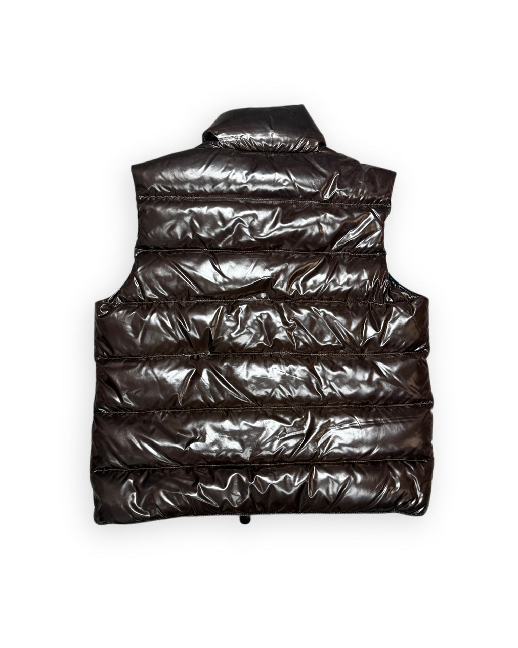 Moncler Puffer Vest Brown Gilet Preowned