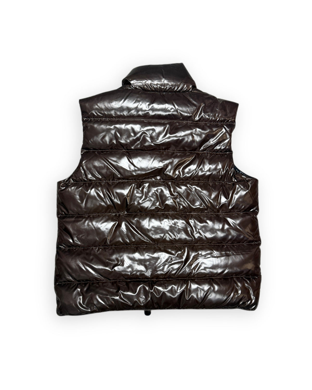Moncler Puffer Vest Brown Gilet Preowned