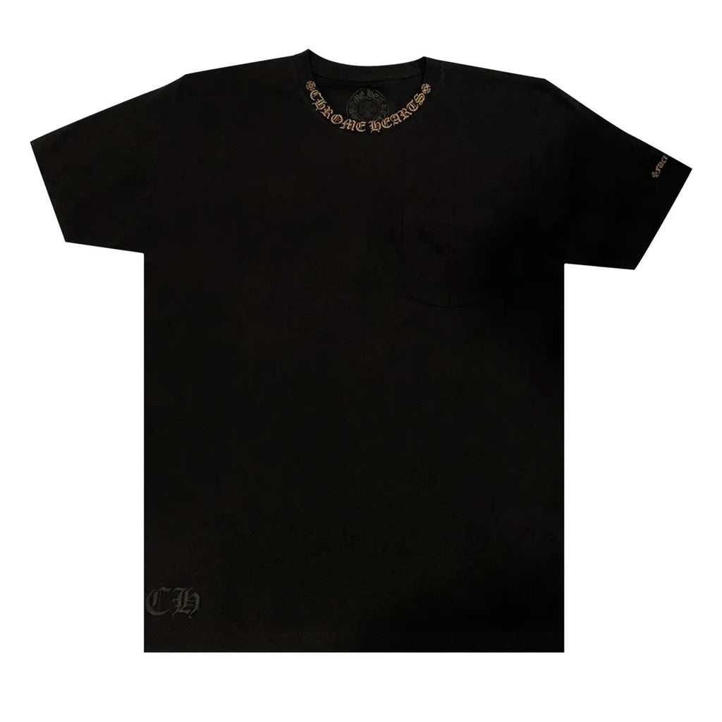 Chrome Hearts tee Collar Print 'Black/Brown'