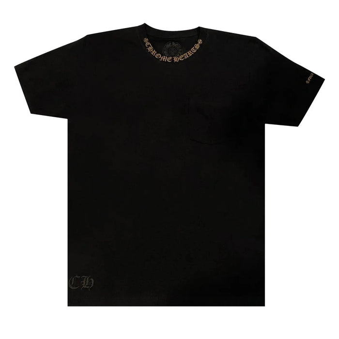 Chrome Hearts tee Collar Print 'Black/Brown'