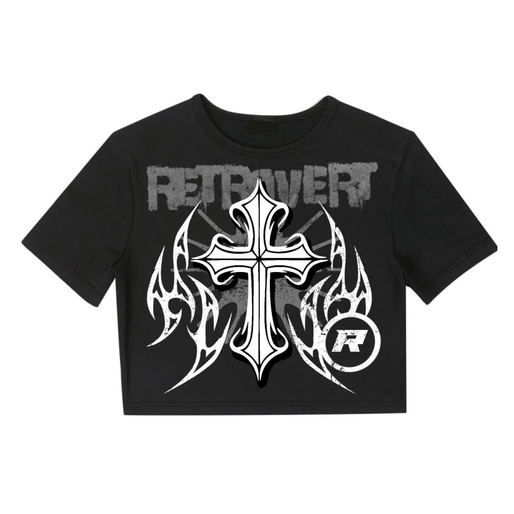 RetroVert Woman's Black CROSS BIKER Set