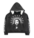 Righteous Hoodie Black Crown of Light Distressed