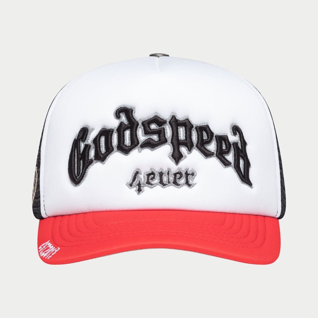 Godspeed Hat Black White Red GS Forever Foam Trucker