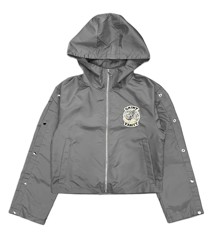 Saint Vanity Nylon Grey Longsleeve Zip Up