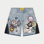 Godspeed Denim Shorts Blue Patchwork v2
