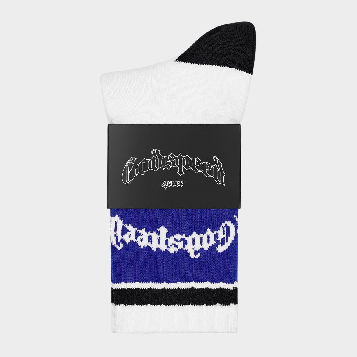 Godspeed Sock Og Logo Striped White Blue