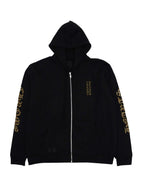 Chrome Hearts Hoodie Vertical Logo Black Green Army Zip Up