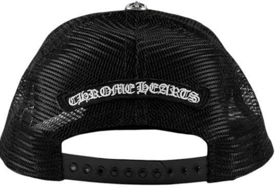 Chrome Hearts Hat Fuck White Leather Patch Trucker