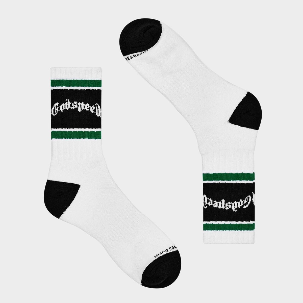 Godspeed Sock Og Logo Striped White Green