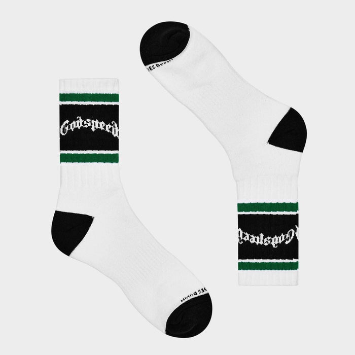 Godspeed Sock Og Logo Striped White Green