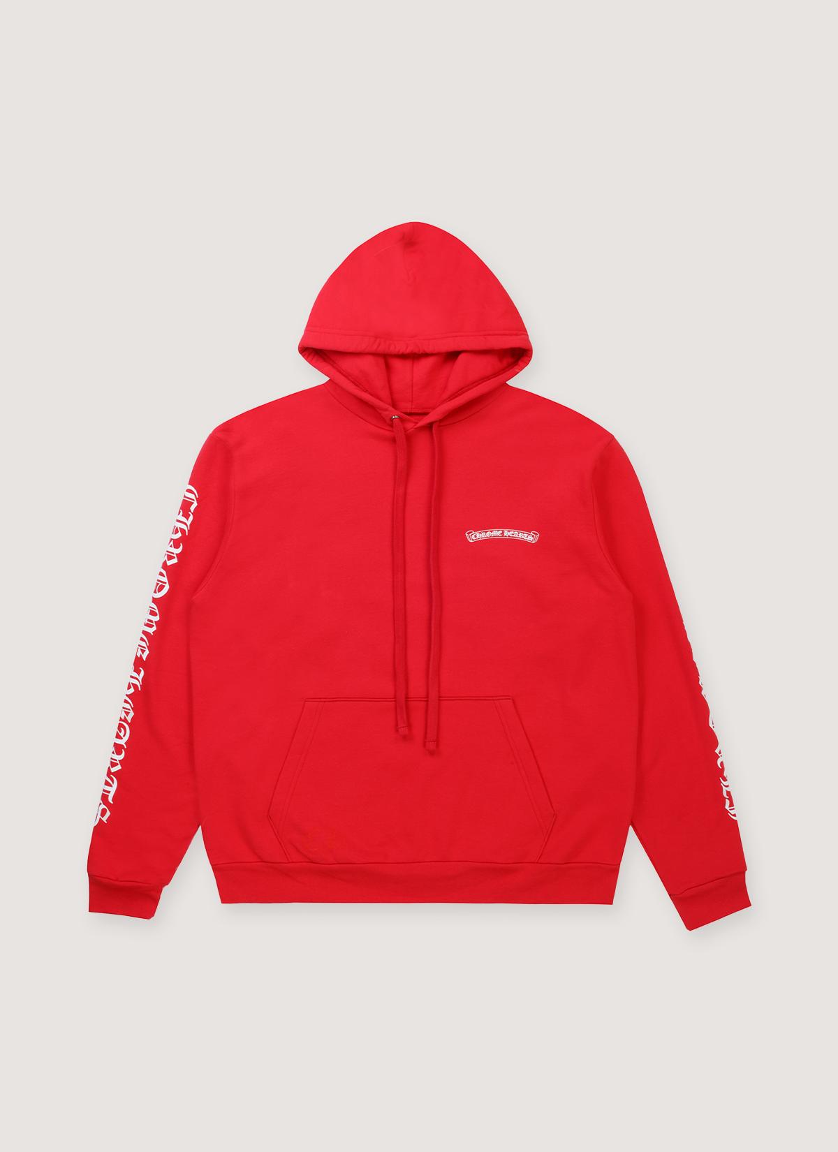 Chrome Hearts Hoodie Scroll Logo Red
