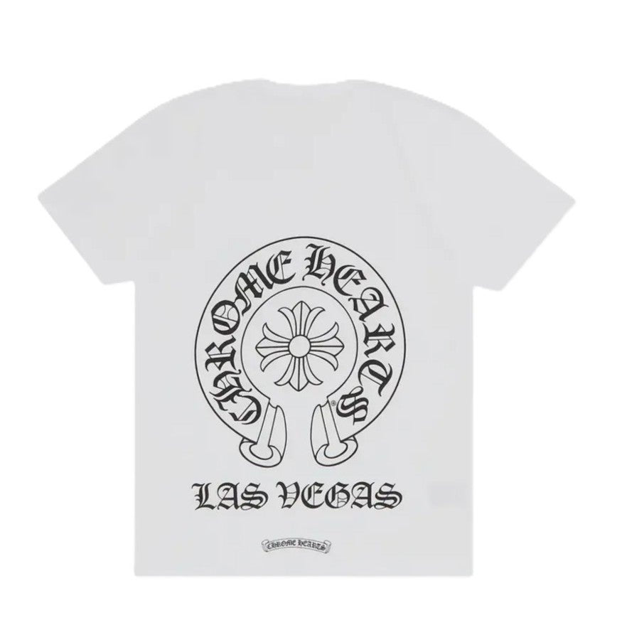 Chrome Hearts Tee White Horseshoe Las Vegas Exclusive