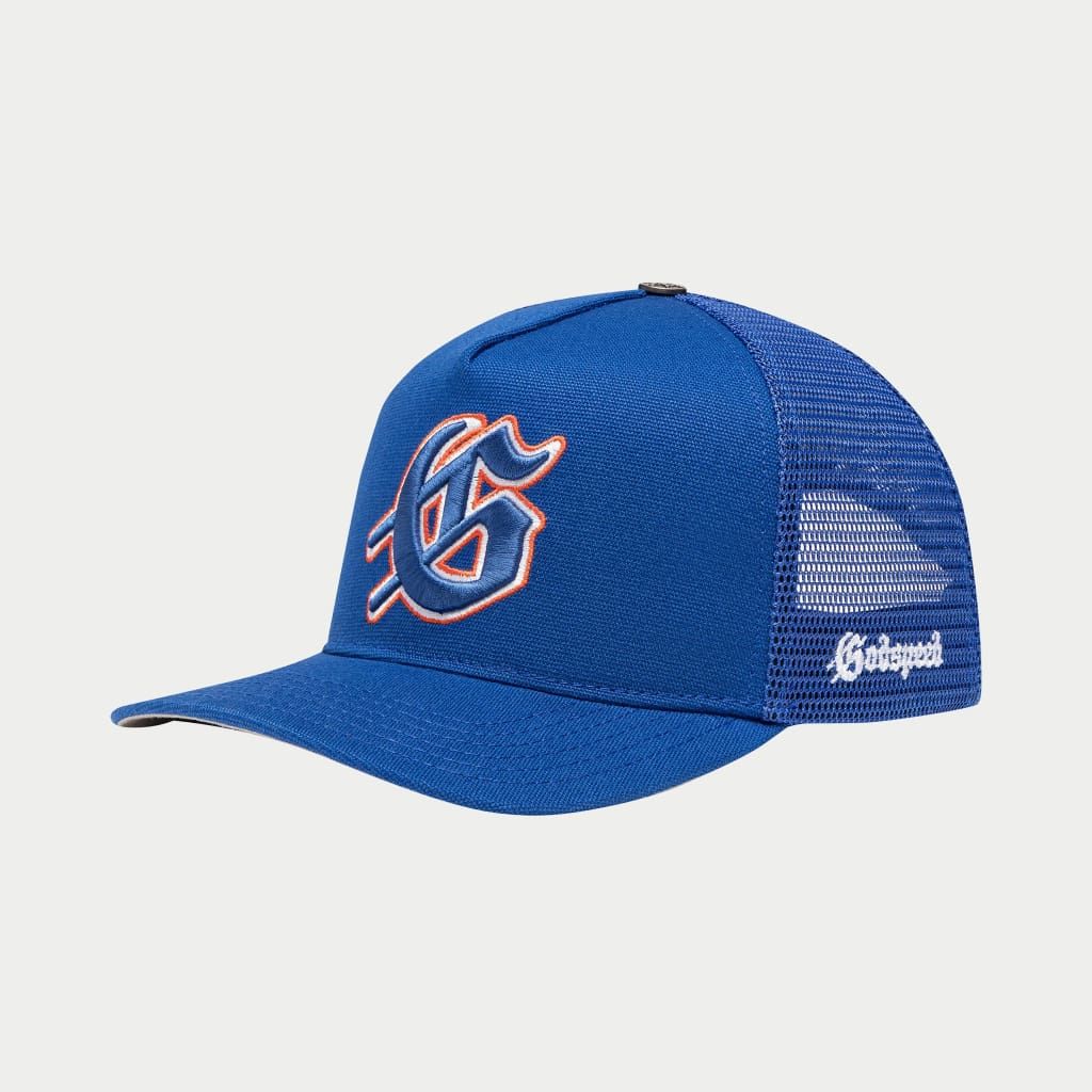 Godspeed GS LOGO TRUCKER HAT BLUE/ORANGE