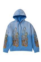 Who Decides War Hoodie Blue FADED FLAME GLASS