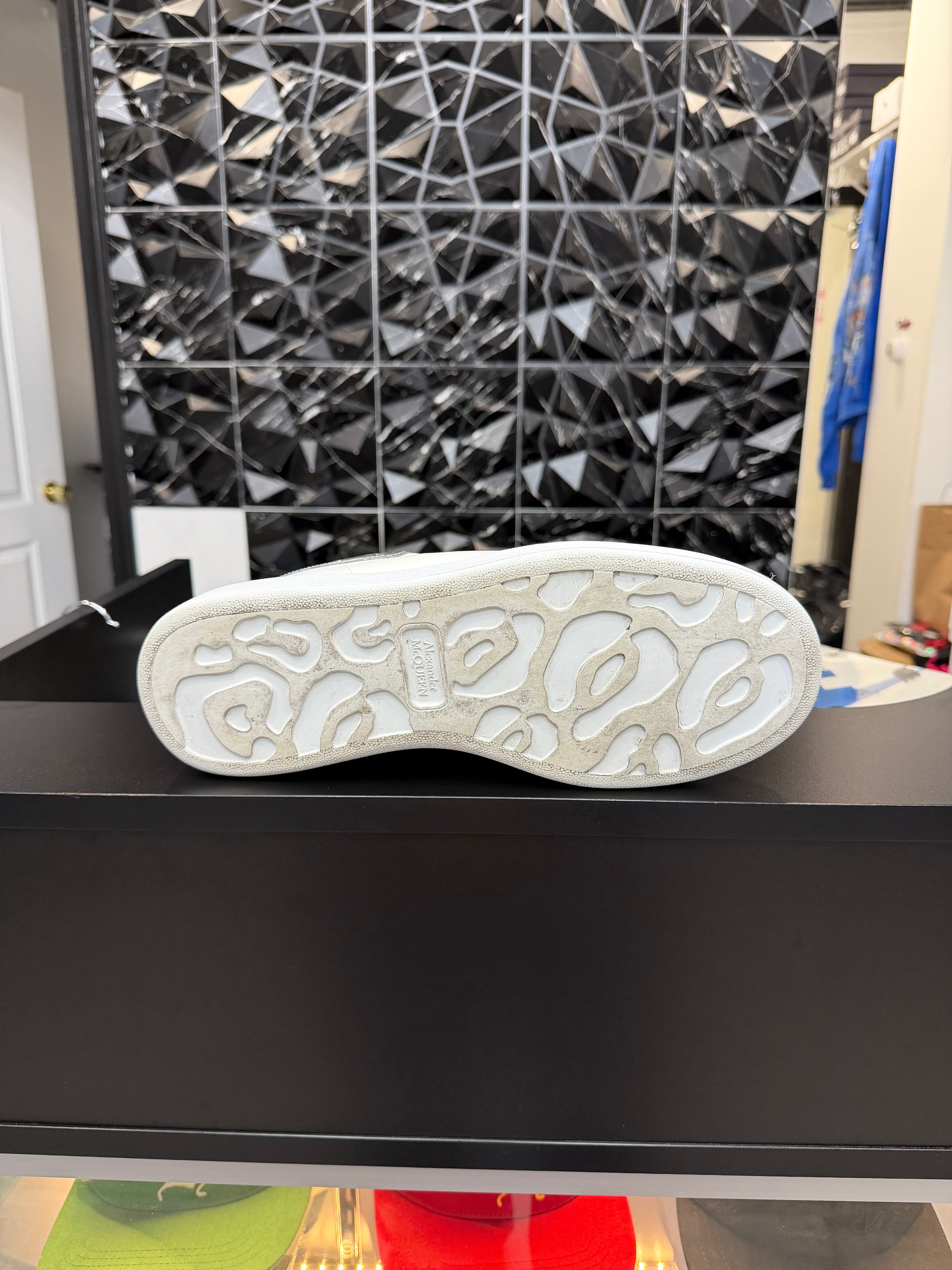 Alexander Mcqueen White Silver Preowned