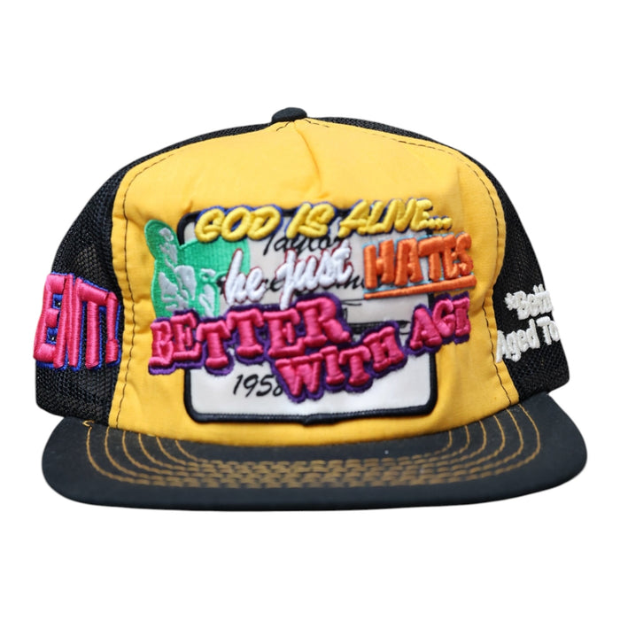 Better with age Repent Vintage Black Yellow Hat