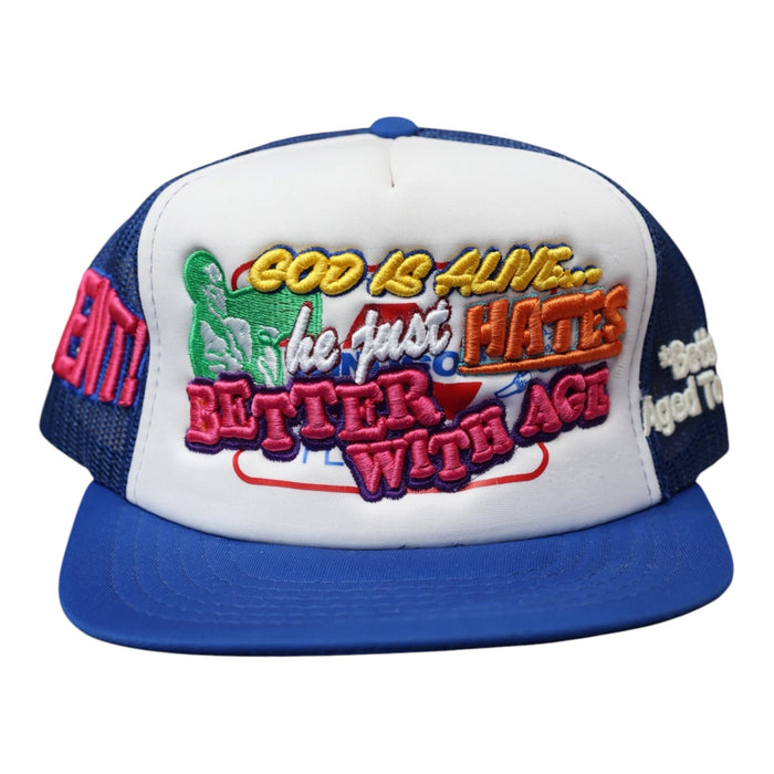 Better with age Repent Vintage Blue White Hat