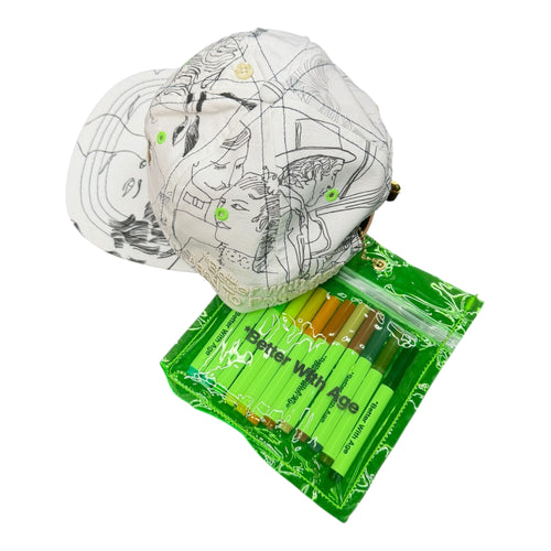 Better with age Dooble Reconstructed Button White Art Hat