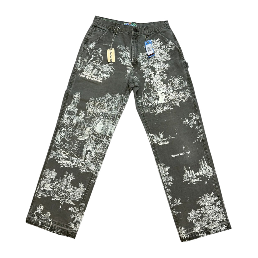 Better With Age 'Teresa' Carpenter Denim Trouser Dark Grey