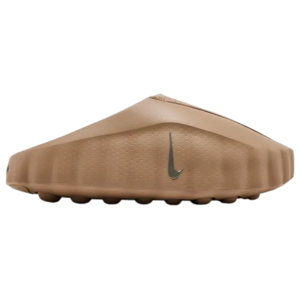 FLEX SHOP Nike Mind 001 Tan Hemp slide in sandrift with perforated side detail and small swoosh logo