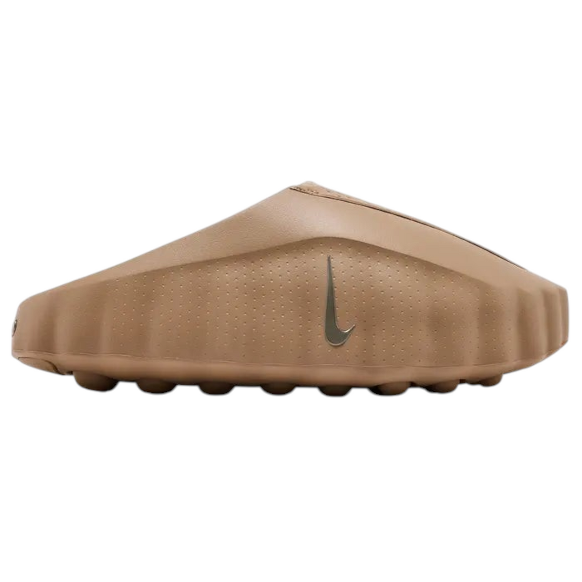 FLEX SHOP Nike Mind 001 Tan Hemp slide in sandrift with perforated side detail and small swoosh logo