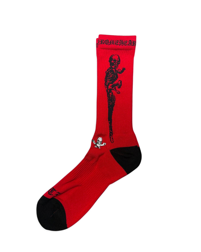 Chrome Hearts Socks FOTI Red Black