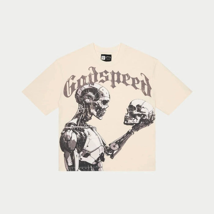 Godspeed Mankind Vs AI III Tee Bone/Black