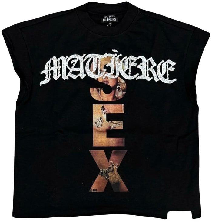 Matière De Dèsirs Tee Black Cutoff Madonna