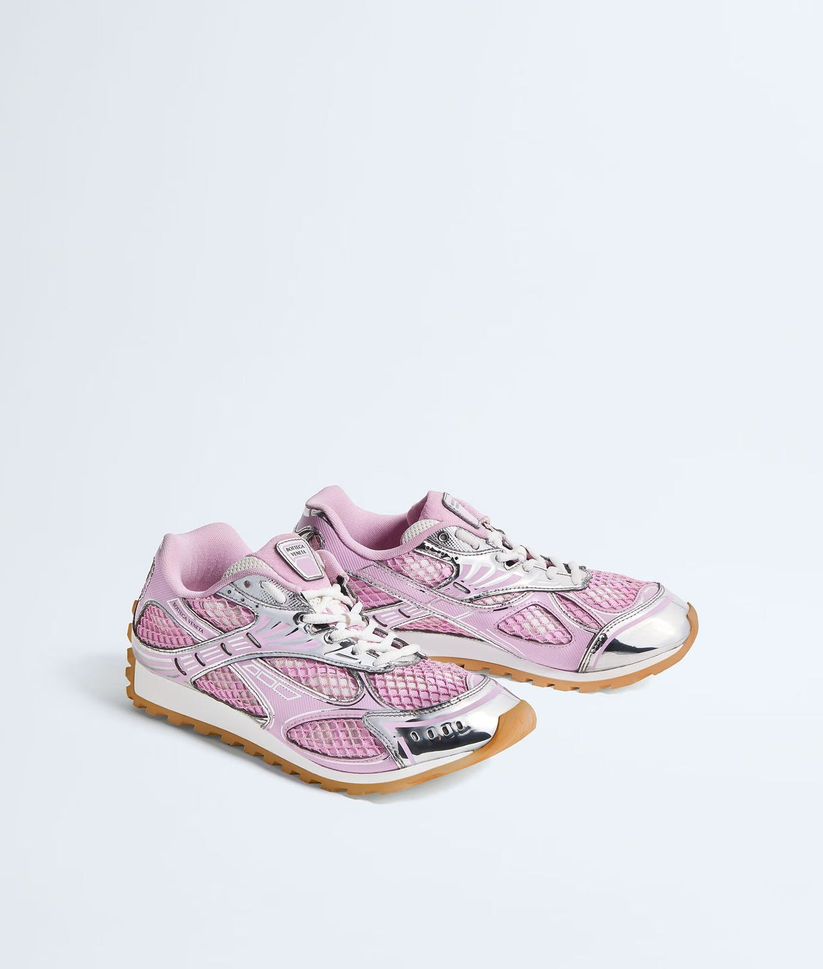 Bottega Veneta Orbit Sneaker Gloss silver Pink