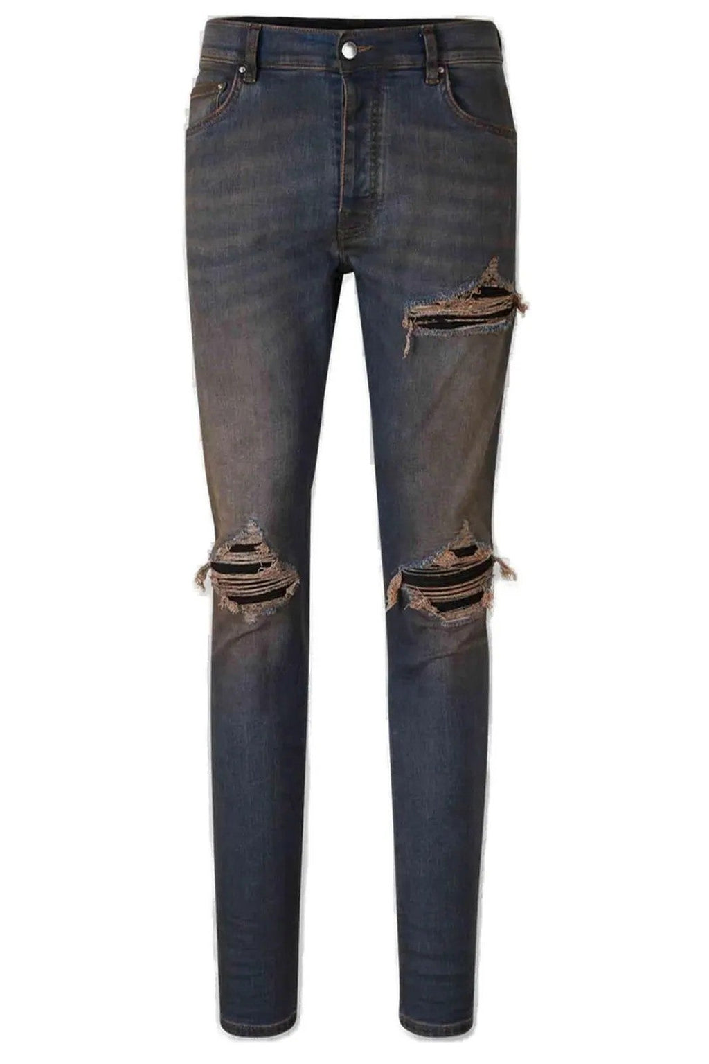 Amiri Jeans Blue Mx1 Ultrasuede Dark Dust