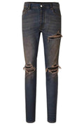 Amiri Jeans Blue Mx1 Ultrasuede Dark Dust