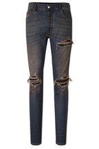 Amiri Jeans Blue Mx1 Ultrasuede Dark Dust