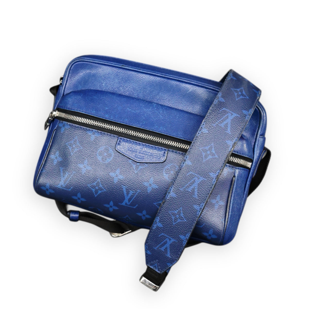 Louis Vuitton Blue Taigarama Monogram Outdoor Messenger Bag Preowned