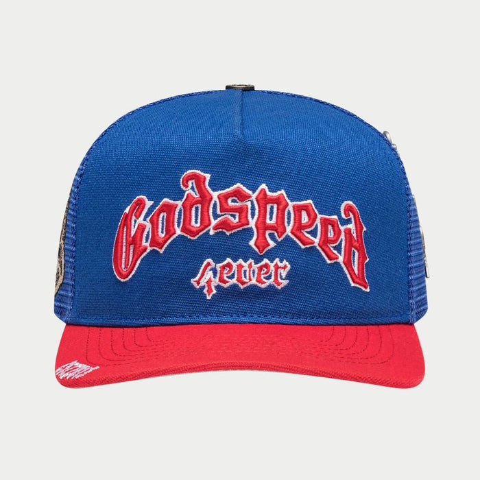 Godspeed GS FOREVER TRUCKER HAT BLUE/RED