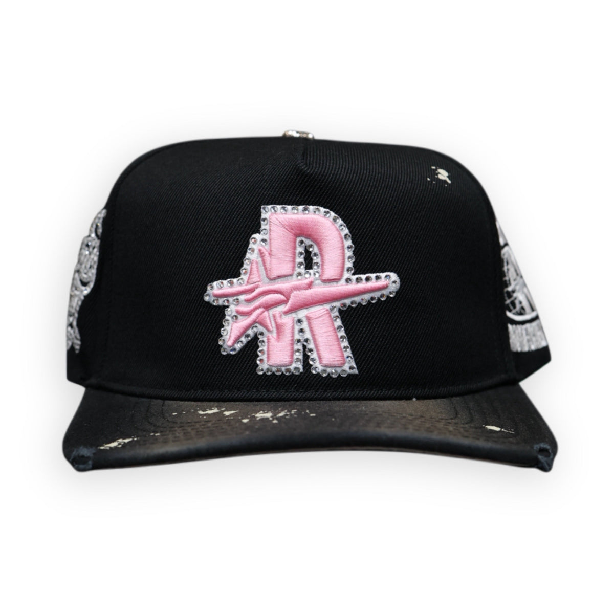 Roughplay Hat R Logo Vintage Black Pink