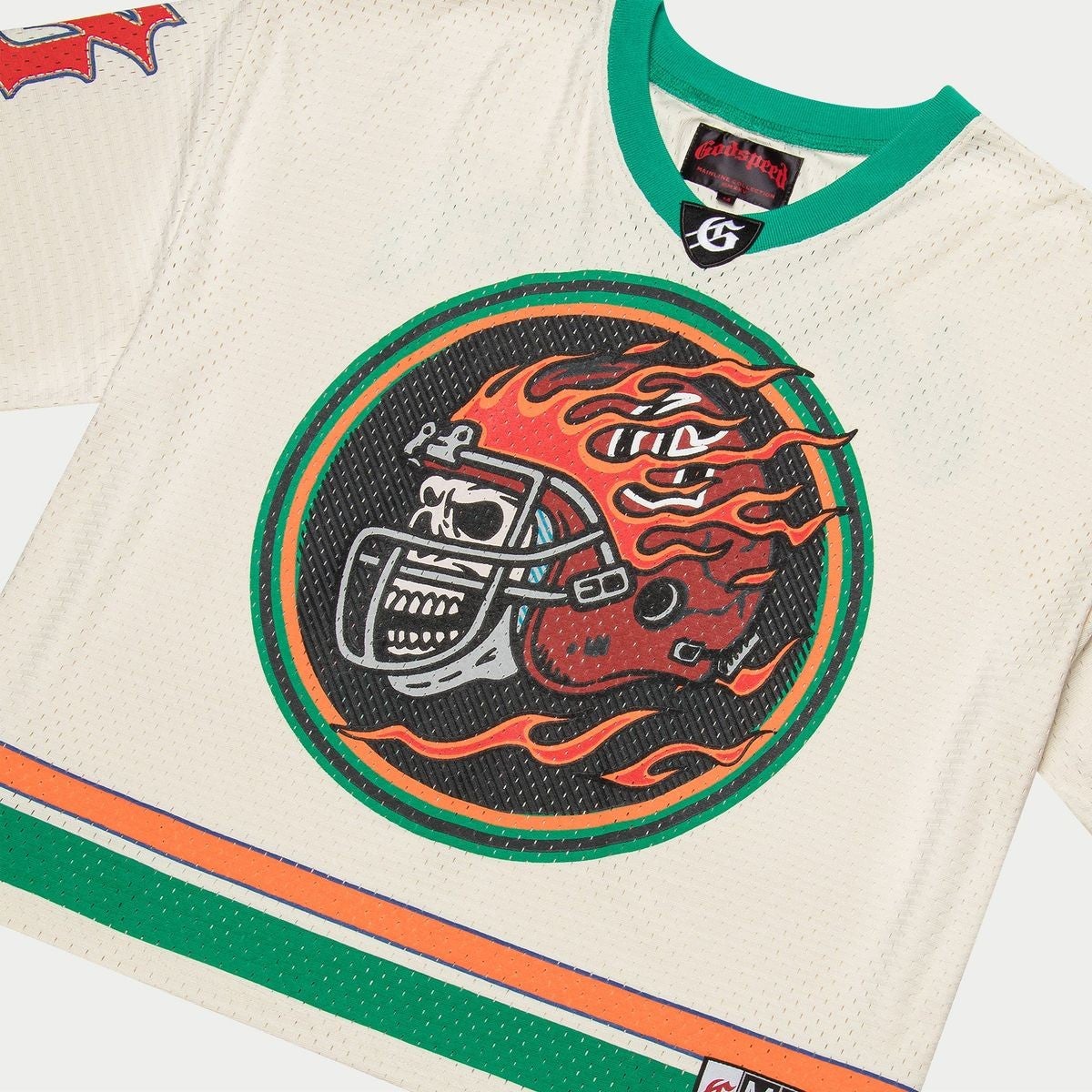 Godspeed First Down Jersey Bone Teal Orange