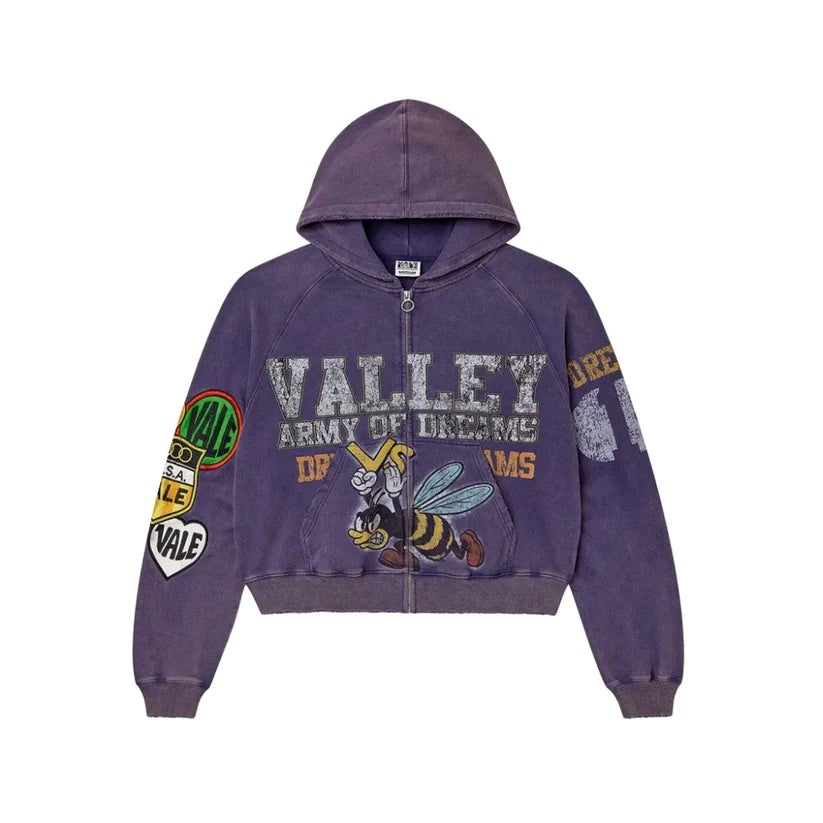 Vale Forever Hoodie Purple Army Zip Up