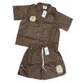 Saint Vanity Nylon Short Set Brown