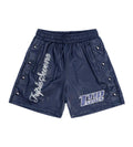 Triple Sevens Shorts Navy Nylon Button