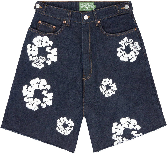 Denim Tears Blue White Jean Shorts The Cotton Wreath Selvedge