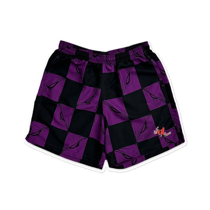 Matty Boy Nylon Shorts Anti Promo "99 Eyes" Purple