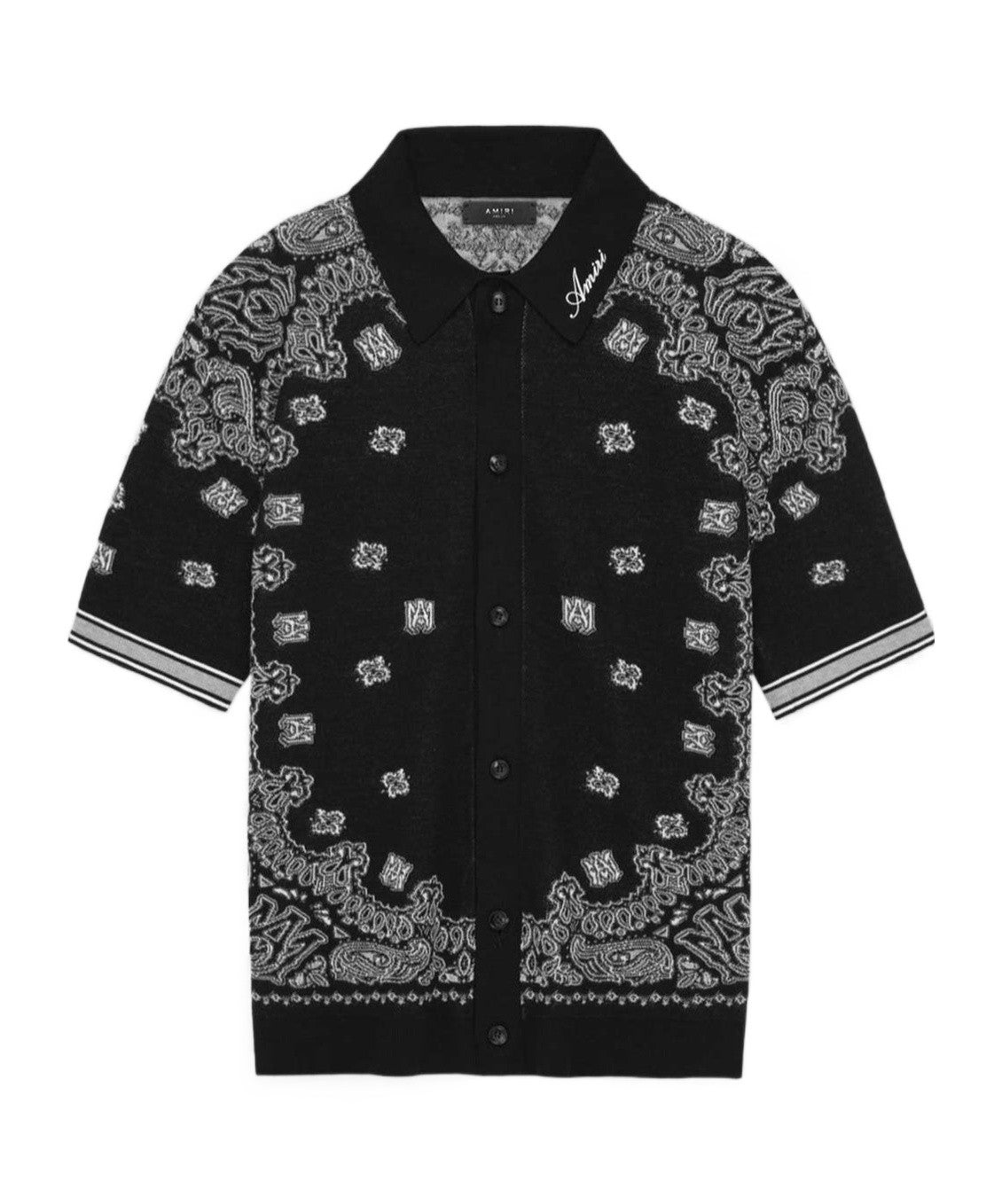 Amiri Bandana Polo Black