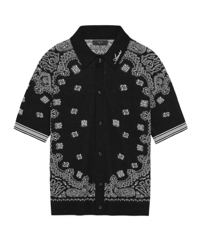 Amiri Bandana Polo Black