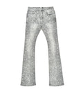 VICIOUS JEANS GREY ALL AROUND RHINESTONE FLARE VC510