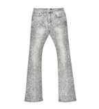 VICIOUS JEANS GREY ALL AROUND RHINESTONE FLARE VC510