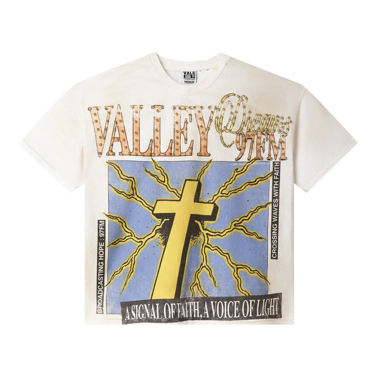 Vale Forever Tee White Thunder Cross Bling