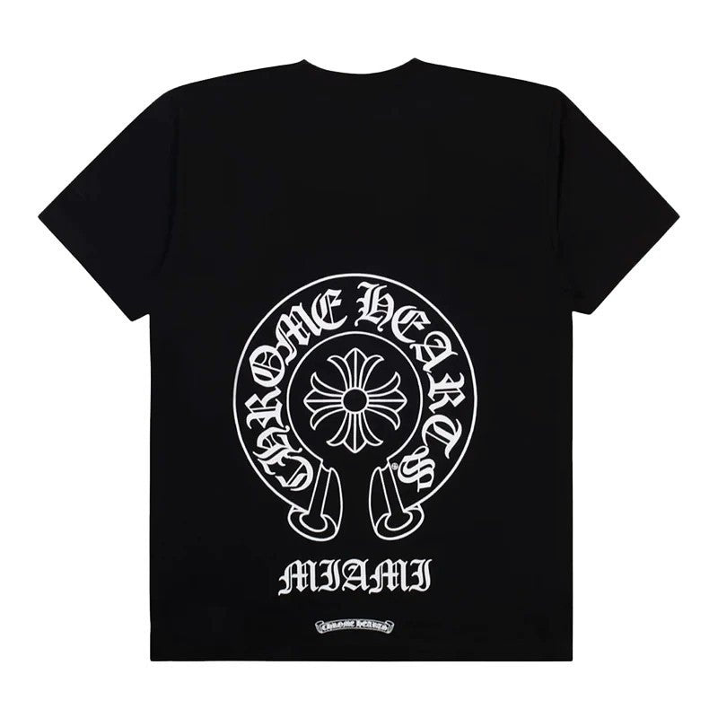 Chrome Hearts Tee Miami Horseshoe Black